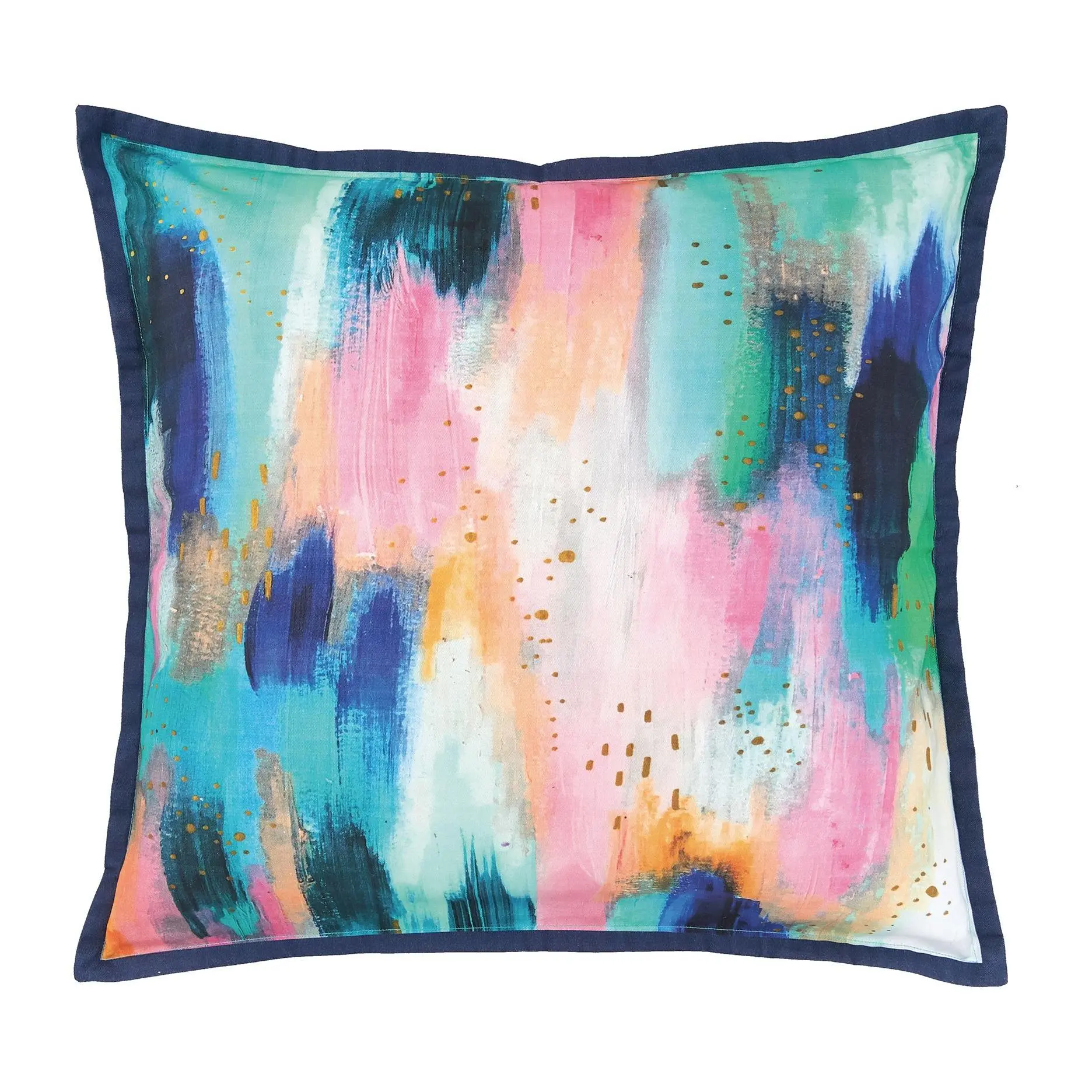carol & frank Colorful Brush Strokes Pillow