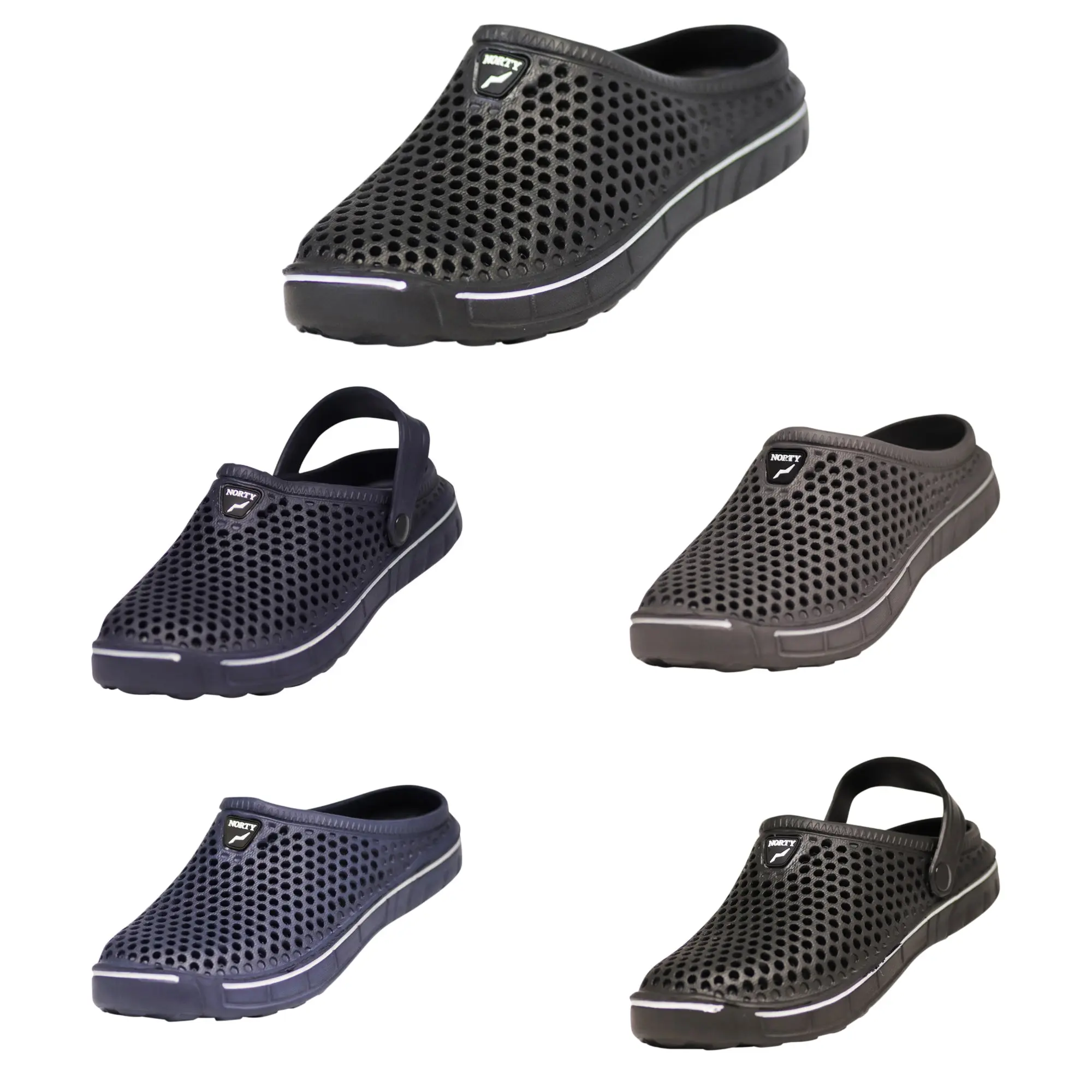 Norty Men's Slip on Clog Sandal, Walking, Garden, Water Shoe 41975 5 Styles