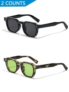 Unisex Vintage Trendy Tinted Lens Sunglasses, Retro Outdoor Sports Sunglasses, Fashionable Sunglasses for Men & Women for Everyday Use