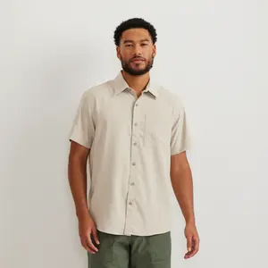 Men's Short Sleeve Destination Shirt-Solid