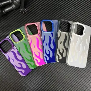 Fashion Flame Pattern Phone Case For iPhone 17 Air 16e 16 Pro Max 15 14 Plus 13 12 Mini 11 Pro Shockproof Silicone Back Cover