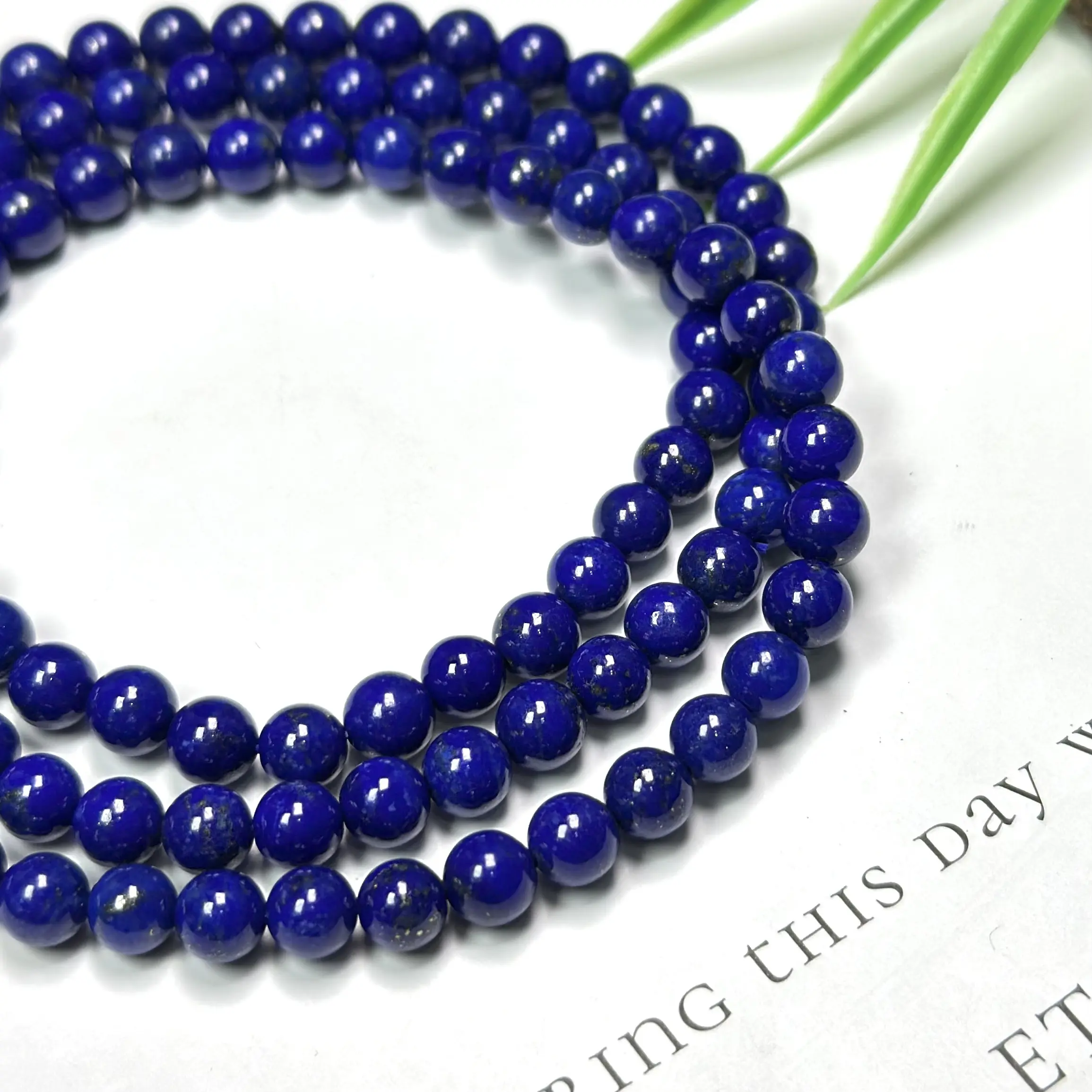 Women's Unisex Natural Lapis Lazuli Multi-Loop Beaded Wrap Bracelet - Royal Blue Gemstone Jewelry for Daily Wear