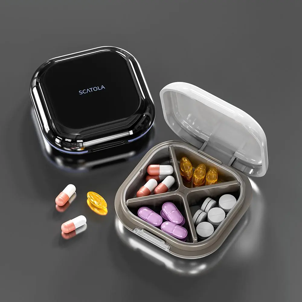 Portable Pill Storage Box, 1 Count Pill Organizer, Pill Storage Box for Home Office Travel, Pill Container for Indoor & Outdoor, Home Supplies, Organization