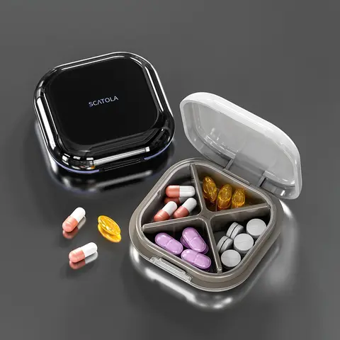 Portable Pill Storage Box, 1 Count Pill Organizer, Pill Storage Box for Home Office Travel, Pill Container for Indoor & Outdoor, Home Supplies, Organization