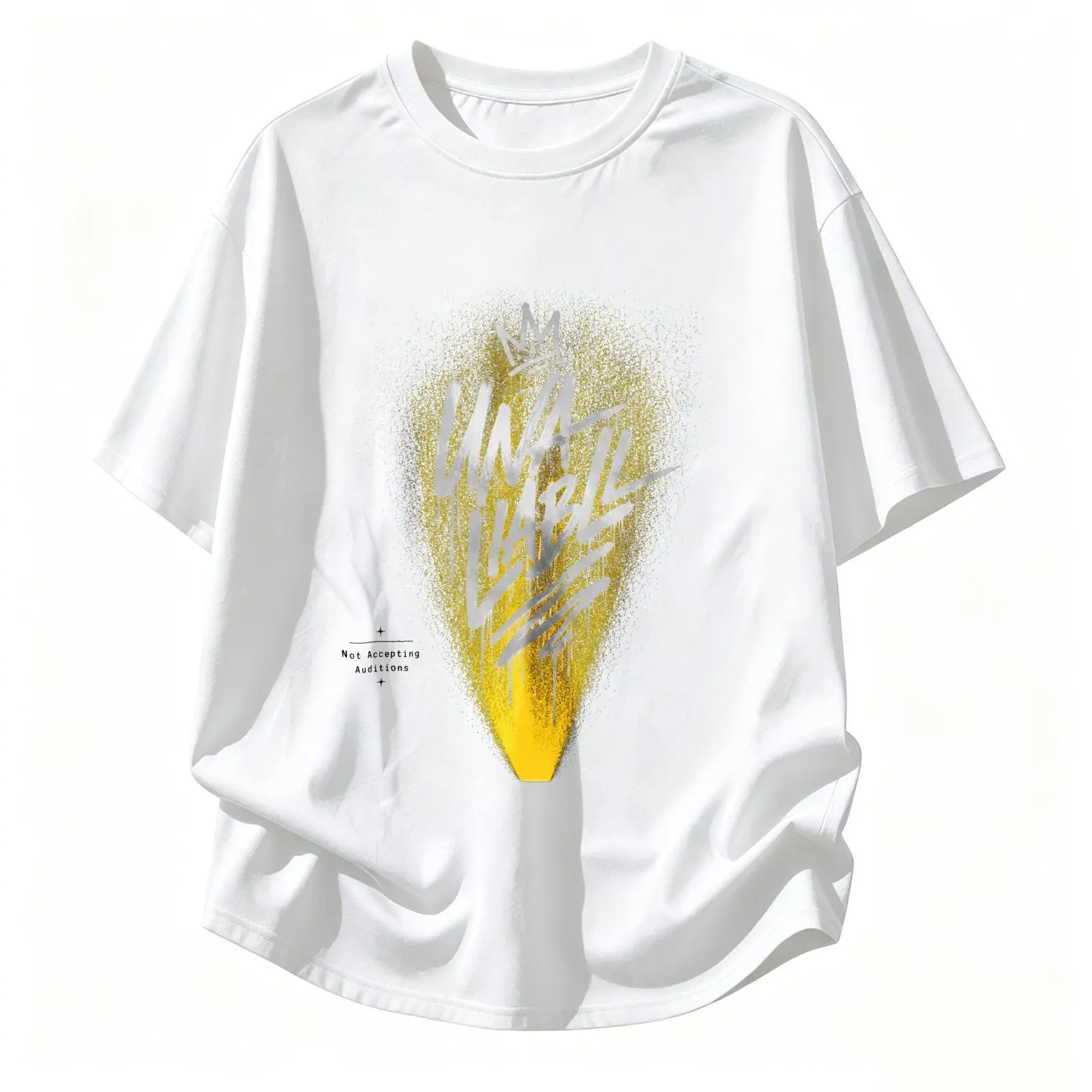 Carpesun Streetwear Oversized T Shirt Yellow Gradient Graffiti Print Premium Cotton Fabric Casual Daily Wear Unisex Style Gift For Friends Boyfriend Girlfriend Fashion Lovers