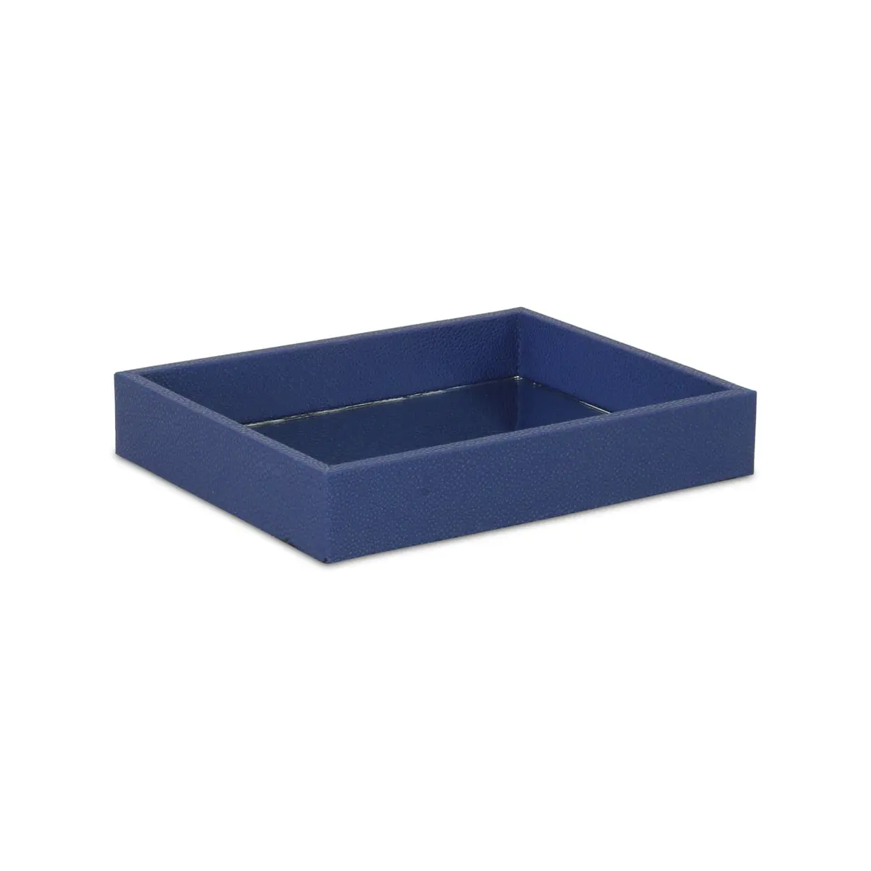 Cheungs FP-3987NB Decorative Food Tray, Navy Blue Kitchen Tableware with Mirrored Interior