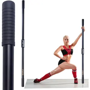 Yoga Stick, Sturdy 5 ft Natural Bamboo Stretching Stick for All Fitness Levels,Premium Stretch Stick with Comfy Grips, Posture Corrector, Balance Support Stick, Flexibility/Exercise Stick