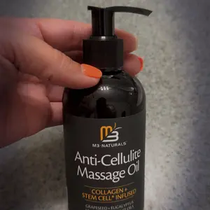 M3 Naturals Cellulite Massage Oil 8oz - Smooth the Appearance of Cellulite - Body Care & Skin Care Massage Oil - Topical Collagen and Plant Stem Cell Body Oil to Restore Texture and Elasticity - Soothing Body Oil