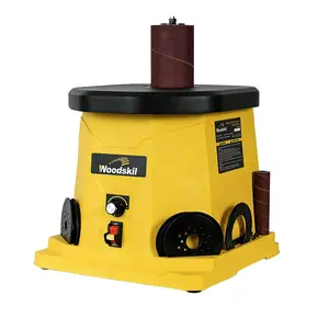 Woodskil 4A Variable Speed Oscillating Spindle Sander, 1000-1800RPM Variable Speed Spindle Sander with Multiple Sanding Sleeves, Efficient Dust Collection, and Compact Design for Woodworking Projects, OSM-1V