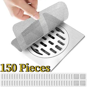 A set of 150 Disposable Shower Drain Covers 3.9 x 3.9 inch Anti-Blocking Mesh Strainer, Insect Proof, Easy Install, No Electricity Needed, Bathroom & Kitchen Sink Protector Accessories - Home Improvement.