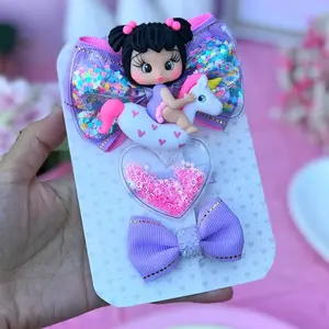 Cute Luxury Hair Bow with Porcelain Dolls - Eye-Catching Design & High-Quality Materials - Perfect for Formal Events & Everyday Wear