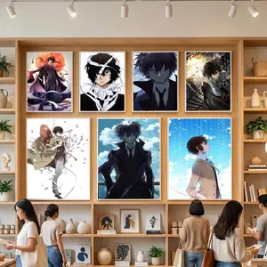 Bungo Stray Dog Osamu Dazai Poster HD Heavy-Duty Self-Stick Waterproof Wall Decor Tool-free durable Conceals wall flaws elevates style for living rooms bathrooms & kitchens