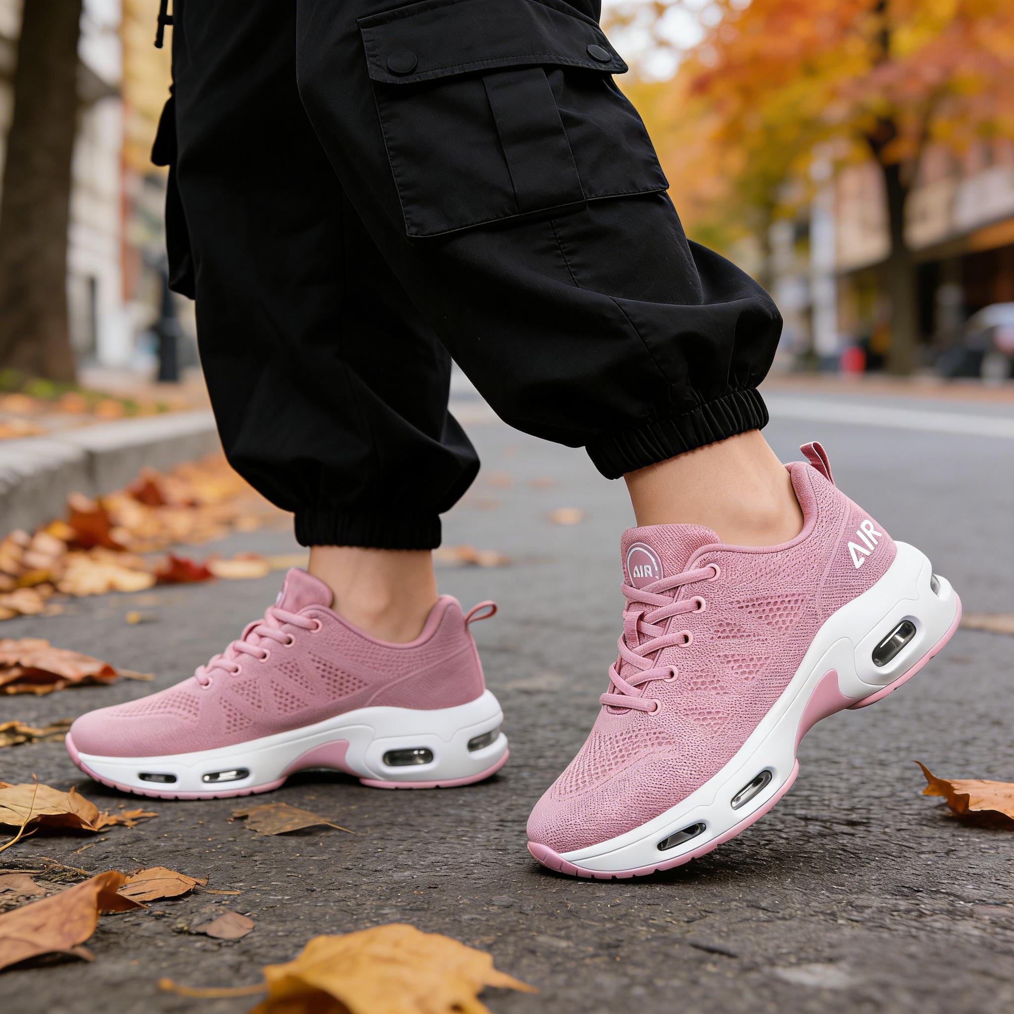 Spring Trending Shoes for Women to buy 2026，Four-Season Women's Lightweight and Comfortable Sneakers,Viral Black Work Shoes With Soft and Non-Slip Sole,Outdoor Wear-resistant Running Shoes,Girl's Walking Footwear,Zapatillas deportivas negras para mujer