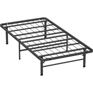 |  Bed Frame | Metal | Heavy Duty Steel Slats with 6  | Sturdy, Foldable, No Box Spring Needed | Easy to Assemble with Under-Bed Storage | Furniture for , Dorms