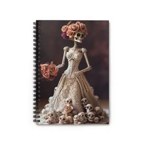 Skeleton Wedding Spiral Notebook, Dark Academia  Gothic Notebook, Goth, Junk Journal, Skull Notebook