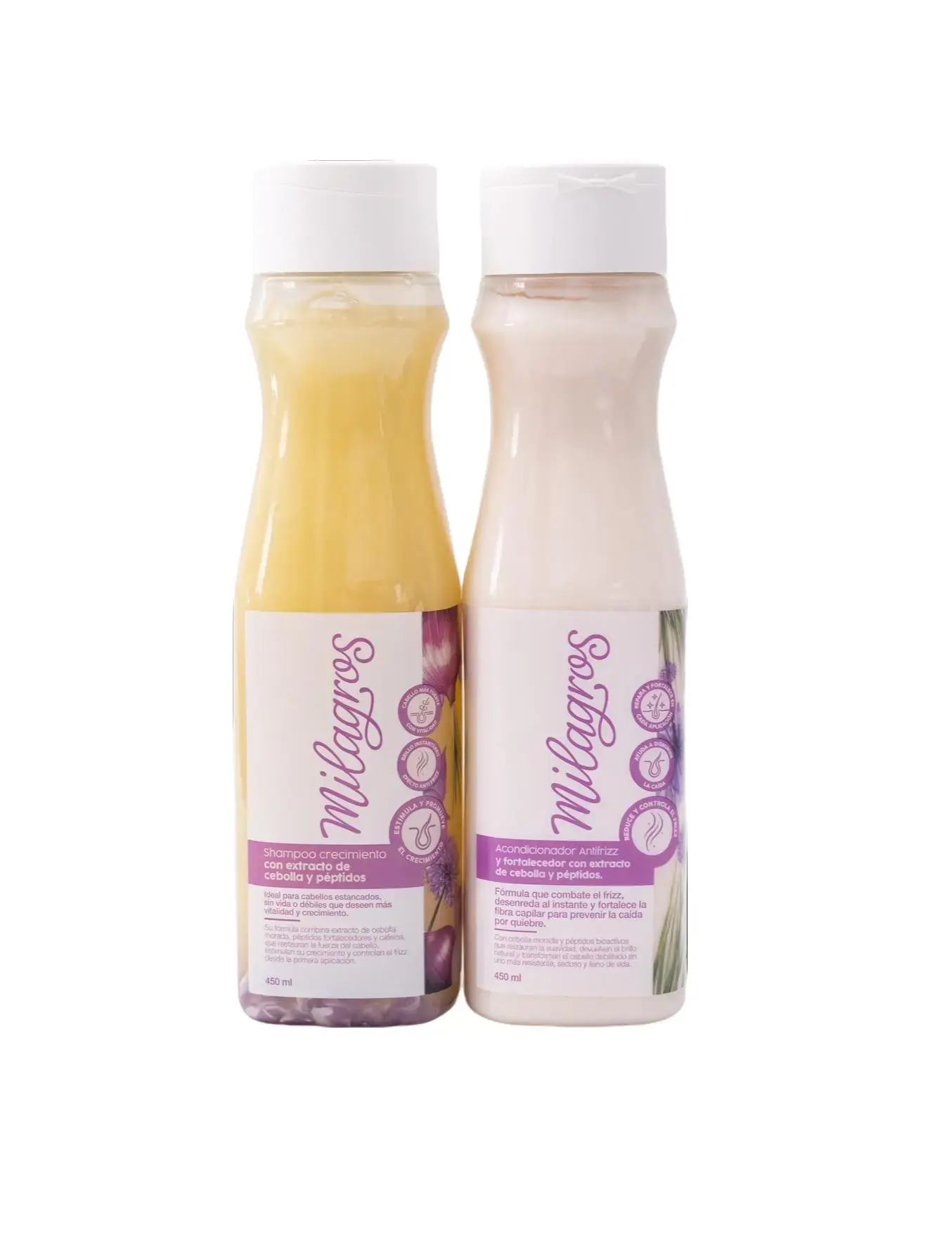 Milagros Kit Shampoo Cebolla y Acondicionador Cebolla 500ml - Shampoo and Conditioner Onion Kit