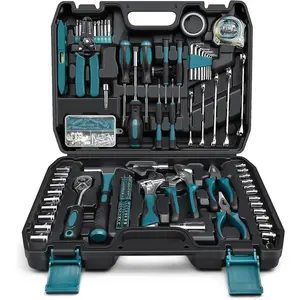 Tool Kit 281-PCs - Portable Complete Basic Repair General Hand Tool Sets for Men Women - Full Tool Set with Socket Wrench Set & Screwdriver Set & Metric Hex Key & Pliers & Tool Box Case