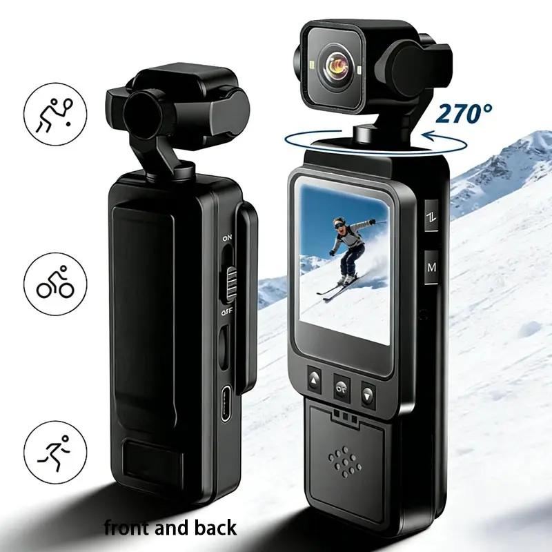 Upgraded 2.0 HD 1080P Portable Pocket Sports Camera – Ideal for vlogging, sports, outdoor travel, and daily use; features 6x zoom and wide-angle shooting; wireless vlogging camera for video recording.