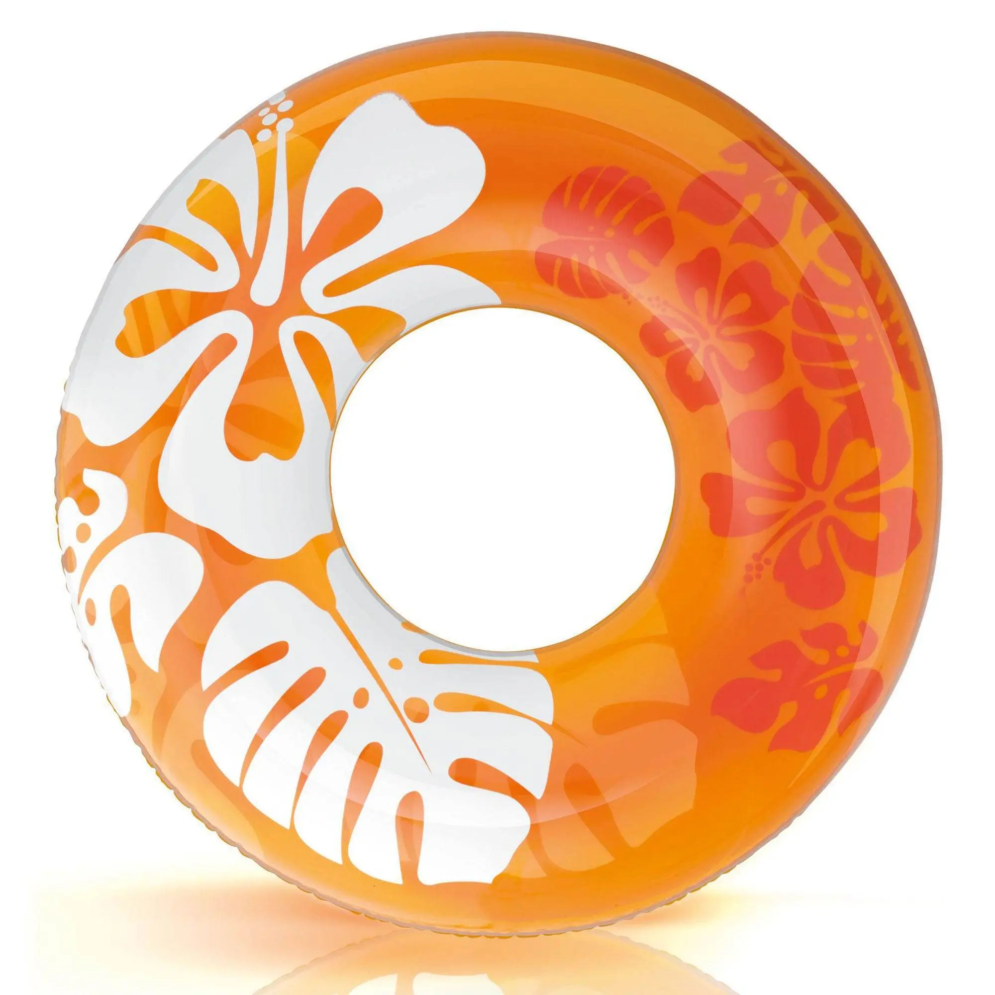 Intex 36 Inch Colorful Transparent Inflatable Swimming Pool Single Ring Float Intex 36 Inch Colorful Transparent Inflatable Swimming Pool Single Ring Float