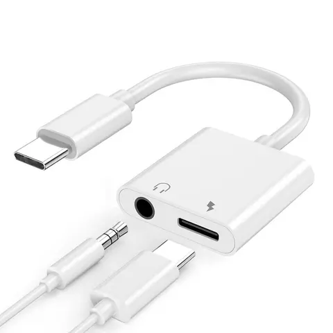 USB C to 3.5mm Jack Audio & Charger Adapter, Usb C Dongle, 2 in 1 USB C to Aux Adapter for iPhone 17/16/15 Pro, iPad Pro, Galaxy S24/S23/S22/S21 Ultra, Pixel 9/8/7, TYPE-C Android phones and laptops
