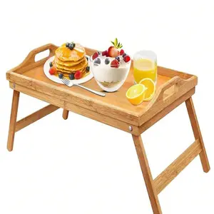 Foldable Bed Tray Table, Bamboo Tea Plate, Outdoor Picnic Camping Table, Baby Nursing Table, Lazy Person Laptop Desk, Father's Day Gift, Folding Table