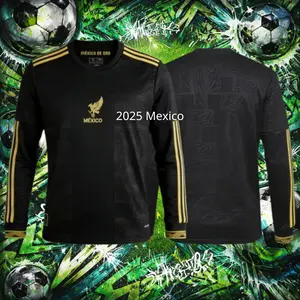 Mexico Black Gold Long Sleeve Jersey 2025 – Premium Edition