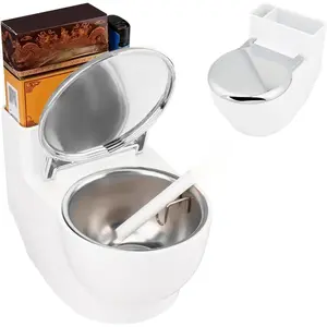 Premium Thickened New Oriental Creative Toilet Ashtray, Fashion Home Living Room Bedroom Cover Anti-Flying Ash, Wall-Mounted High-End Dustproof