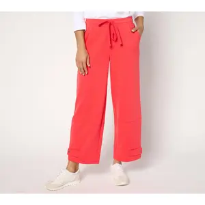 Ali & Mally x Peace Love World Petite Ankle Pants w/ Tab Hem Detail