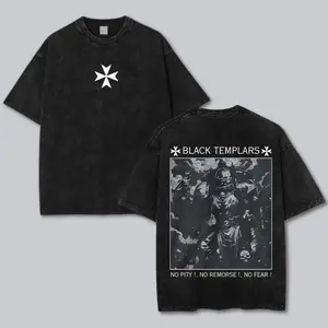 Black Templars, "No Pity, No Remorse, No Fear" T-Shirt, Warhammer40k, Rogal Dorn, Unisex Tee, Gaming Shirt, Sci-Fi Fan Gift, Warhammer Apparel