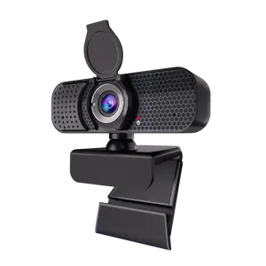 KEMEIV 1080P HD Webcam with Noise Reduction Microphone & Privacy Cover, USB Plug & Play Camera for PC/Laptop, Clear Video for Zoom Meetings, Online Classes, Remote Work Audio Streaming Card Compact