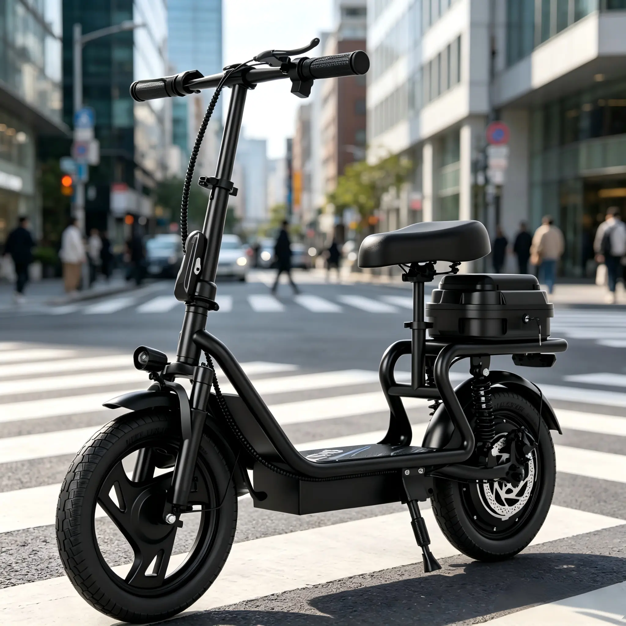 Electric Motorized Scooter with Large Rear Basket - 48V 22.5Ah Battery, 22MPH Top Speed, 21-27 Mi Range, Folding Commuter Scooter for Sports & Outdoor Fitness, Motorized Scooters