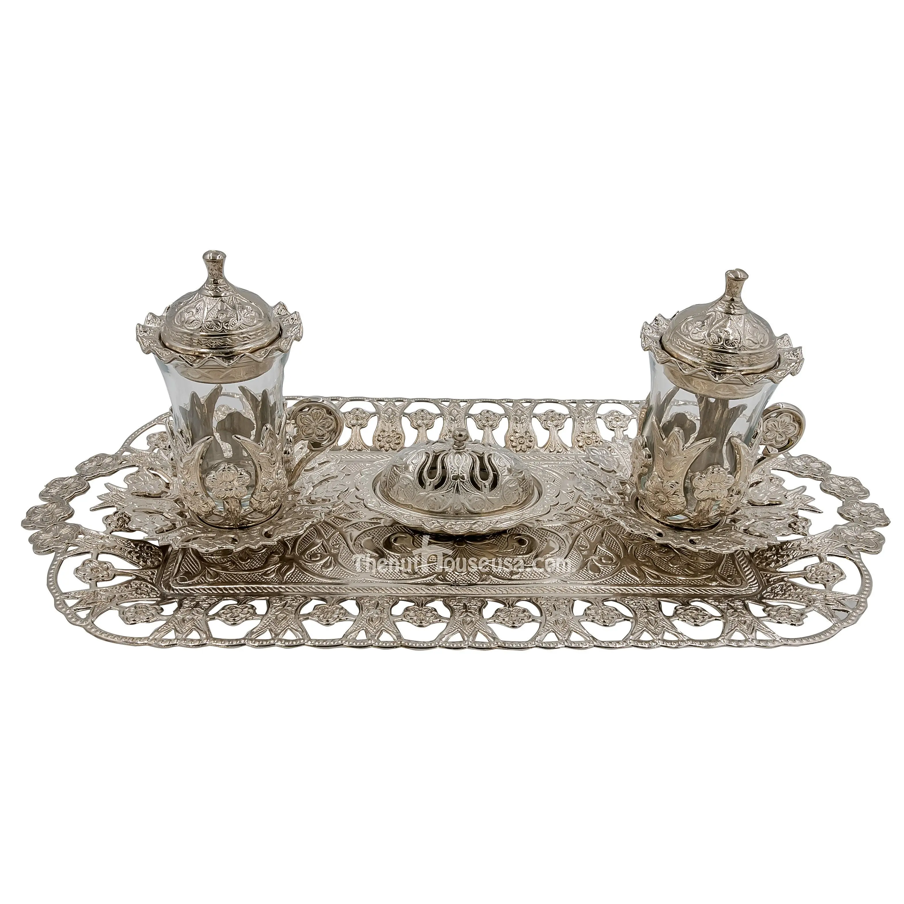 Silver Turkish Tea set 24055