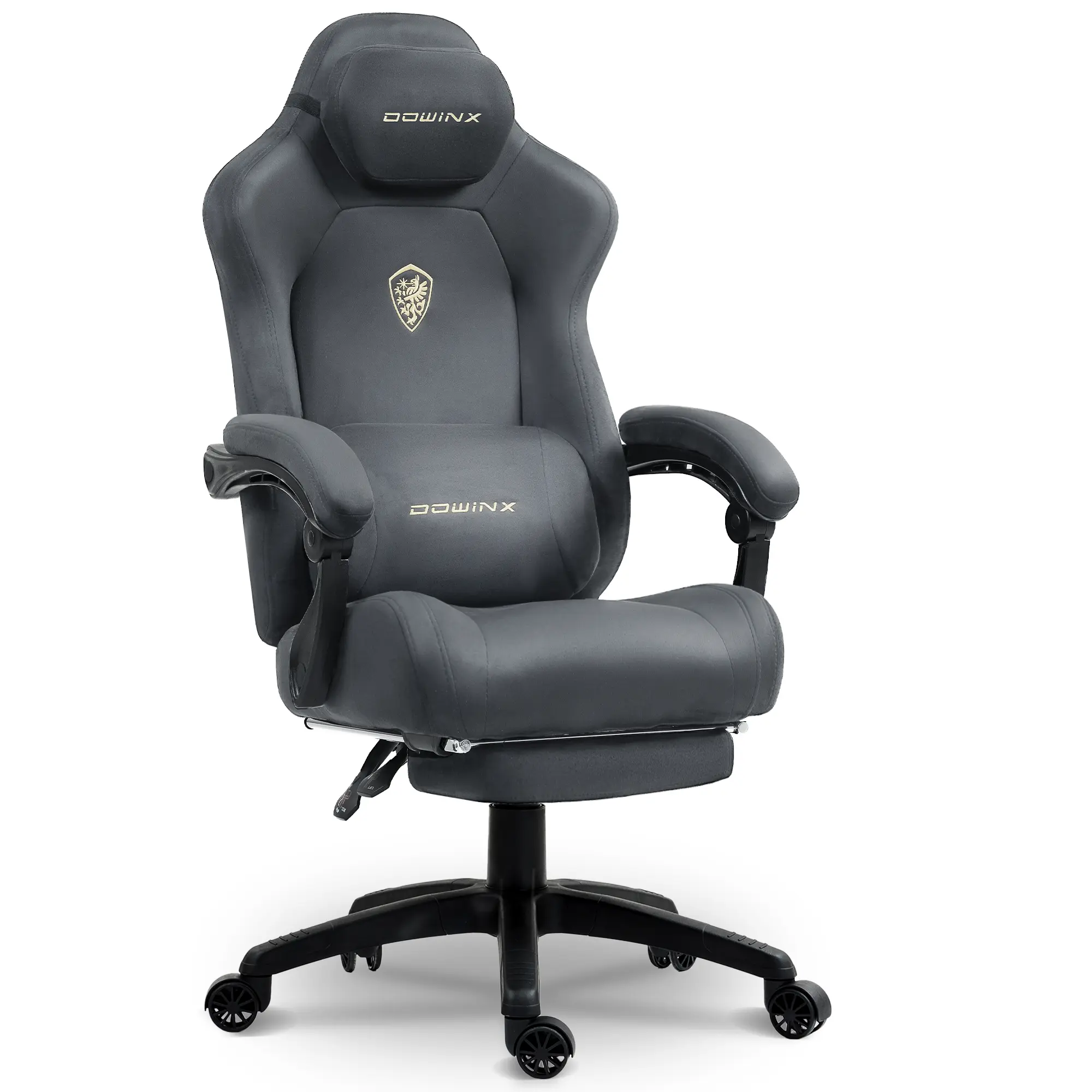 Dowinx Big and Tall Gaming Chair, Suede Fabric Game Chair with Pocket Spring Cushion, High Back Gamer Chair Ergonomic with Footrest for Adults Office, 440LBS