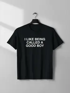 Comfortable Casual Short Sleeve T-Shirt for Men, Loose Fit Letter Graphic Print Tee, Daily Outdoor Wear, Versatile Summer Top