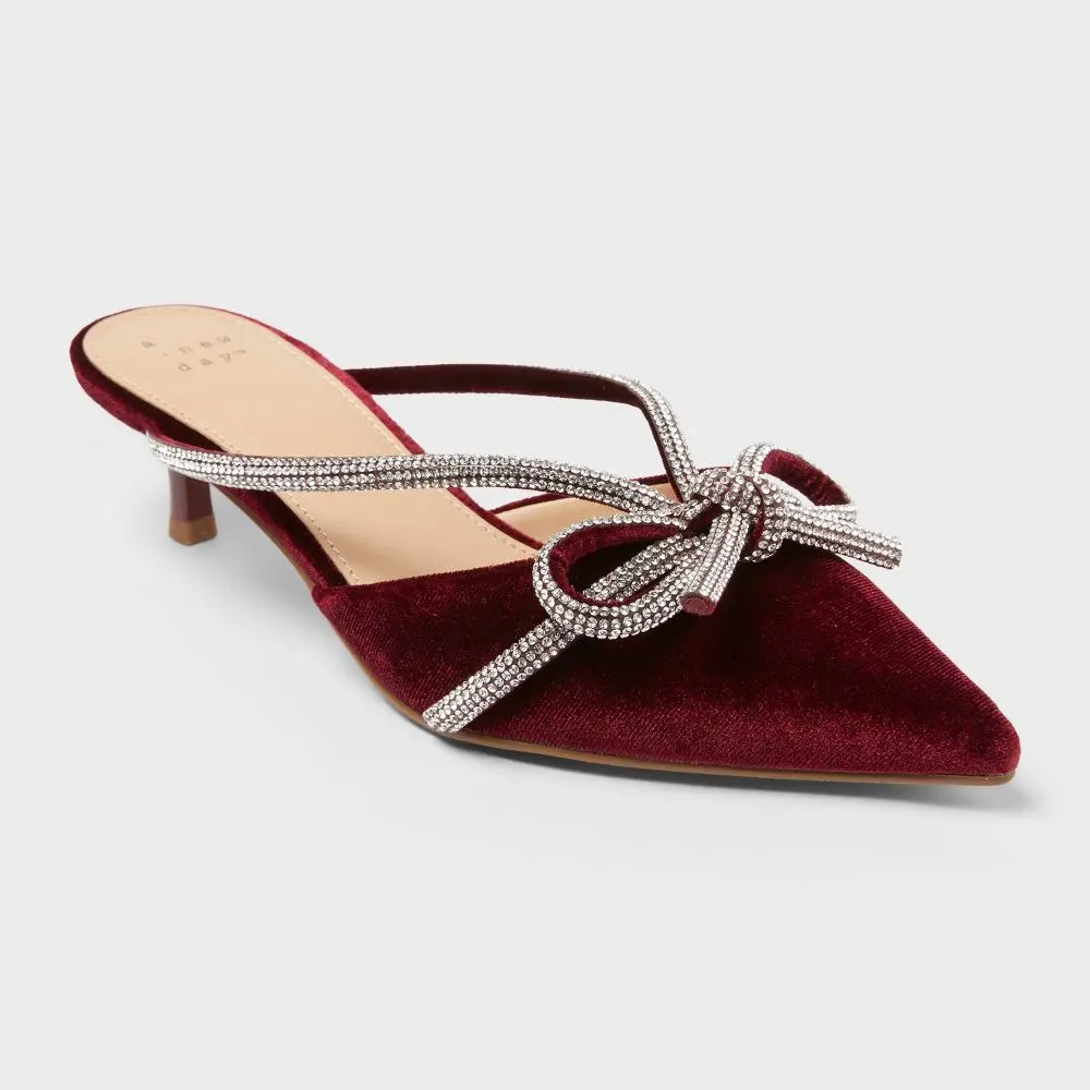 Women’s Gwen Rhinestone Bow Heels - A