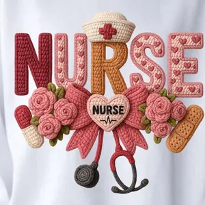 Nurse DTF Transfer Ready to Press | Cute Nursing Design | Physical Heat Transfer | Healthcare Shirt Design