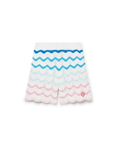 CASABLANCA Gradient Wave Crochet Shorts Mens Apparel