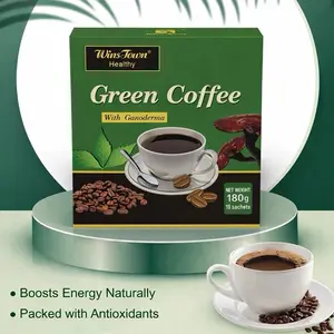 WinsTown Green Coffee Instant Drink Mix 180g 18 Sachets Smooth Rich Flavor Easy Preparation Beverage