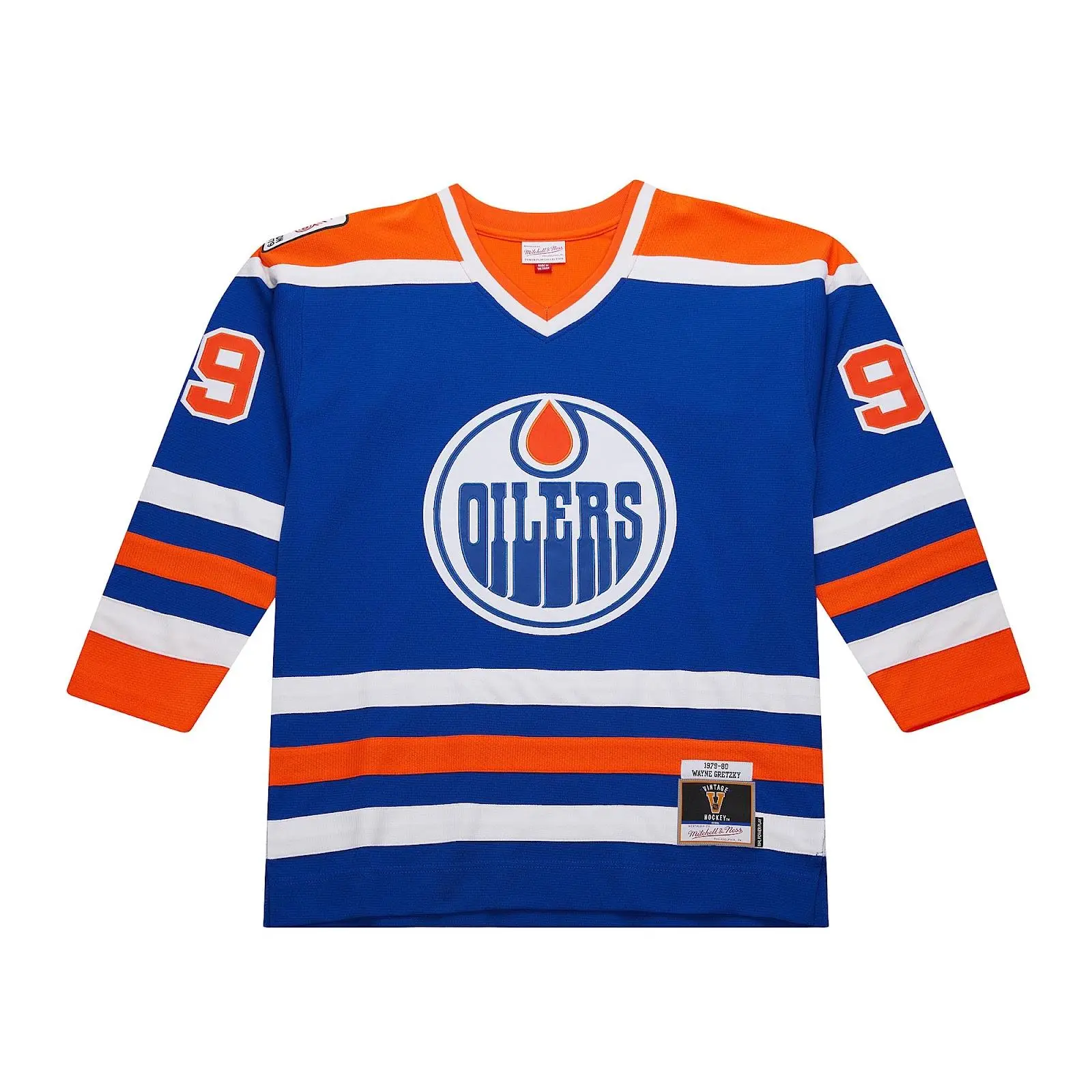Wayne Gretzky Edmonton Oilers 1979-80 Royal Power Play Player Jersey NHL Throwback Hockey Fan Gear Mitchell & Ness