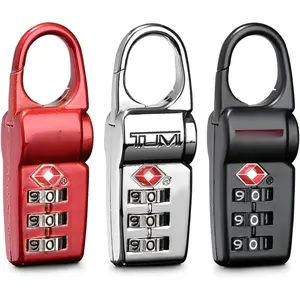 - TSA Lock Box - Combination Lock for Luggage & Backpack - TSA-Approved Locks - Travel  Accessories - Set of 3 - Black//Red