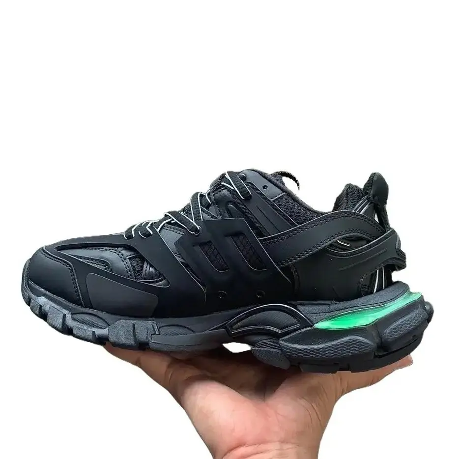 multiple led shining colors dad shoes classic track chunky shoes with LED men's and women's designer thick sole luxury led shining rechargeable height increasing trainers