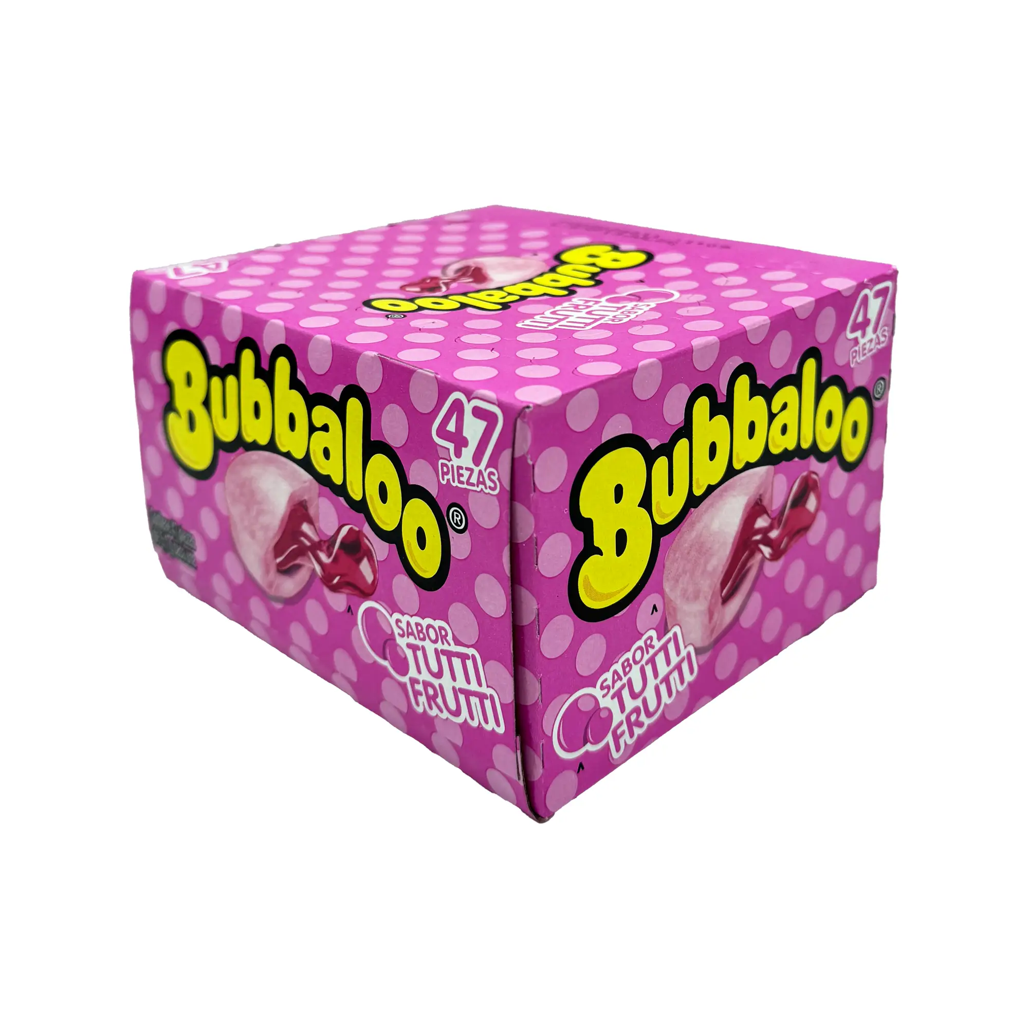 Bubbaloo Sabor Tutti Frutti Fruity Flavored Gum 47 Pieces Mexican Candy Dulces Mexicanos Sweet Chewy Snack Bonbon Juicy