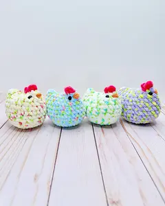 Handmade Crochet Patterned Chicken