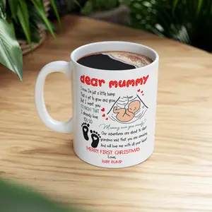 Tee Family Gifts -Dear Mummy Are You Reađy -White Mug 11oz -Christmas Gift For Mom Ceramic Classic
