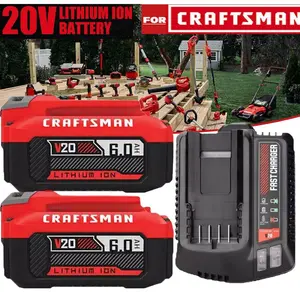 2025new 20 Volt For Craftsman V20 6.0Ah Li-ion Battery / Charger CMCB205 CMCB204 CMCB202 Portable Electrical