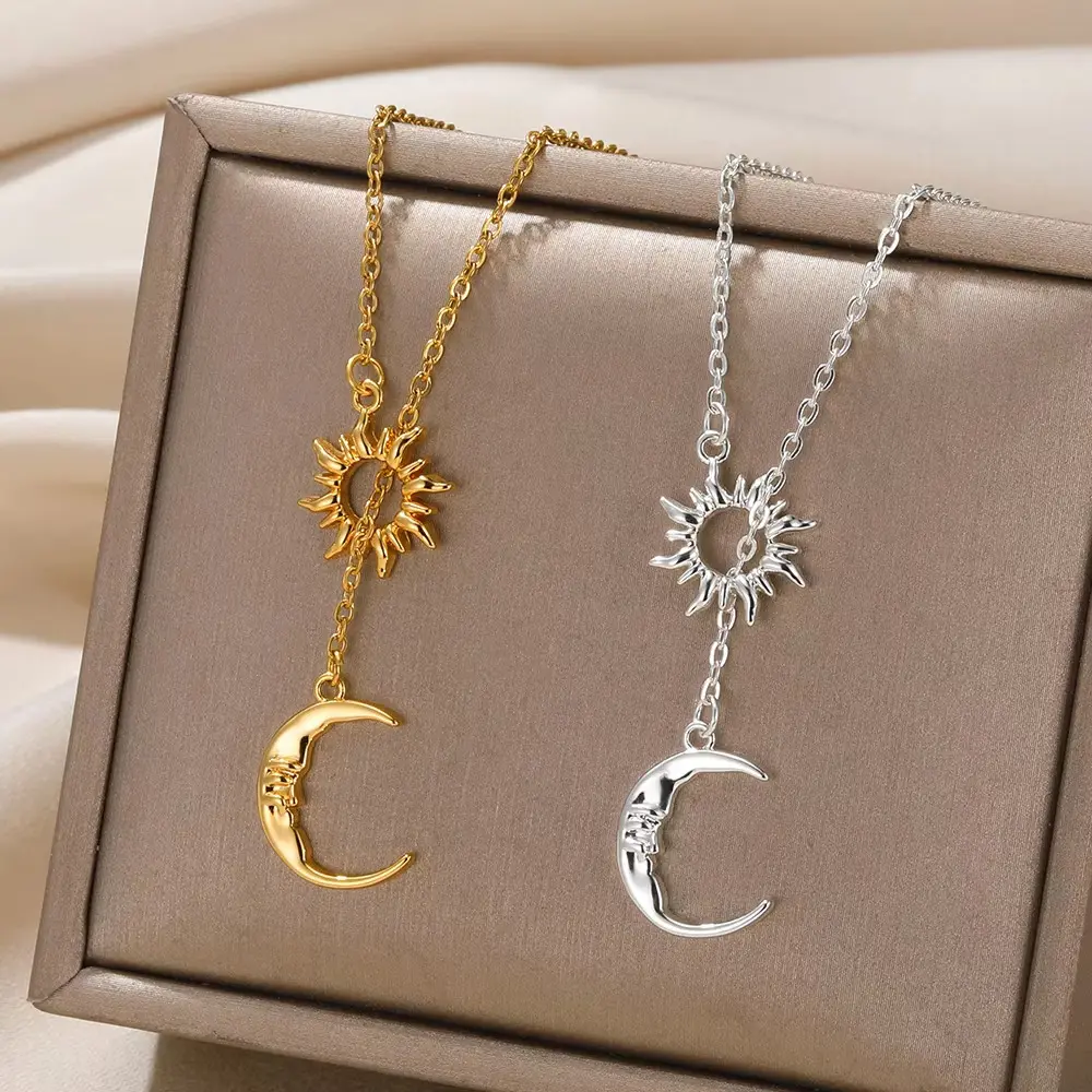 Women's Unique Geometric Sunburst Pendant Necklace - Casual Chain & Link Jewelry for Female, All Seasons Versatile Accessory, Simple And Versatile, Chain Jewelry Necklaces