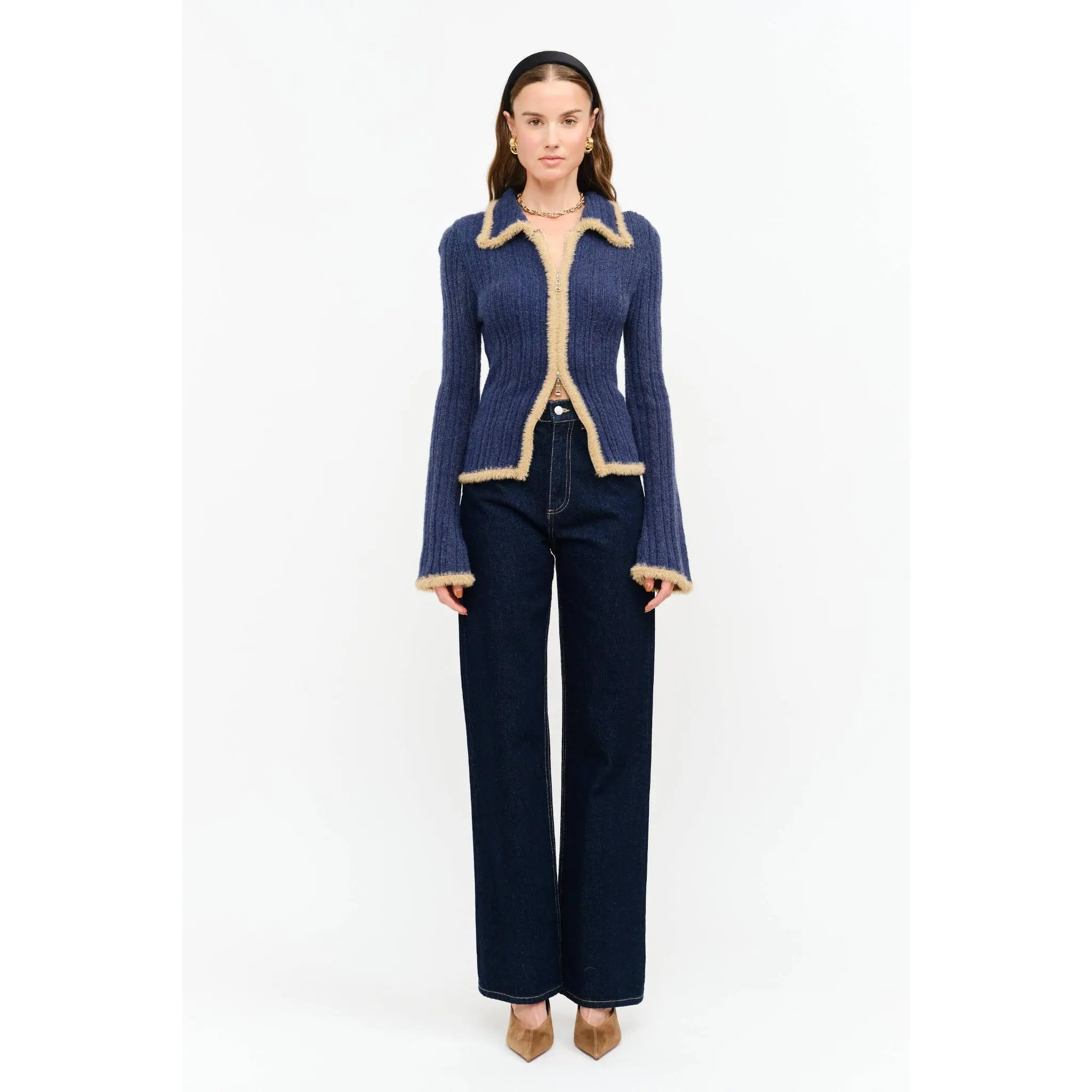 Alpine Double Zip Cardigan Sweater