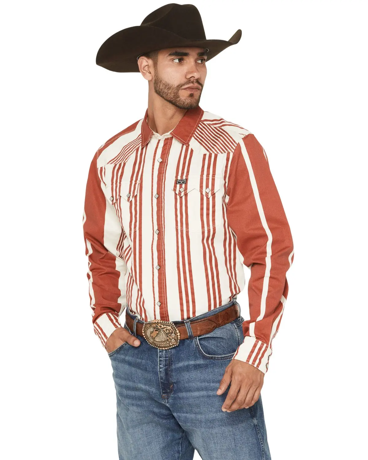 Kimes Ranch Men's Men'S Bandit Striped Long Sleeve Pearl Snap Western Shirt - Mds0000073-Rd