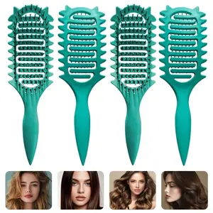 One pack-Green Hair Waver Crimper, Hair Curler & Curling hairbrush,Styling Tool with , Wavy Comfort(One-pack) men woman kid curl separation brush soft bristle curl brush comb Vented Detangling Hair Brush complete hair curly  wet effortless style cute cat