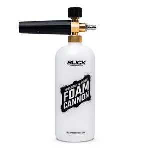 Slick Products Pressure Washer Foam Cannon – High Foaming Car Wash Soap Blaster with 1/4" Quick Connect | Thick Suds & Snow Foam Gun for Car, Truck, Motorcycle, ATV, UTV, Dirt Bike & More